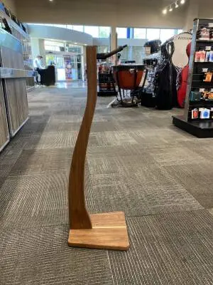 Zither Violin Stand - Walnut 2